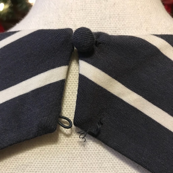 NWT LOFT Striped Cutout Back Flare Dress Size 8 - Picture 7 of 8